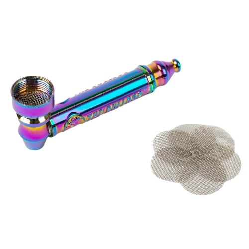The Bulldog Metal Embossed Pipe Set Rainbow